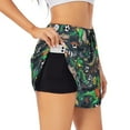thumbnail image 2 of Disketp Dinosaur Plays Soccer Print Women's Shorts Workout Shorts for Athletic Gym Running Shorts with Phone Pockets X-Large, 2 of 8