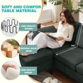 thumbnail image 3 of Soscana Living Room 3 Piece Sofa Set,Sectional Sofa Couch with Storage Ottoman and Storage Pockets, L Shaped 3 Seater Couch with Reversible Ottoman Loveseat Accent Chair, Living Room Furniture Set, 3 of 10