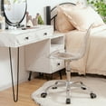 thumbnail image 4 of Costway Ensemble de 2 Chaises de Bureau Sans Accoudoirs en Acrylique Pivotantes Chaise Fantôme Ajustable, 4 of 10