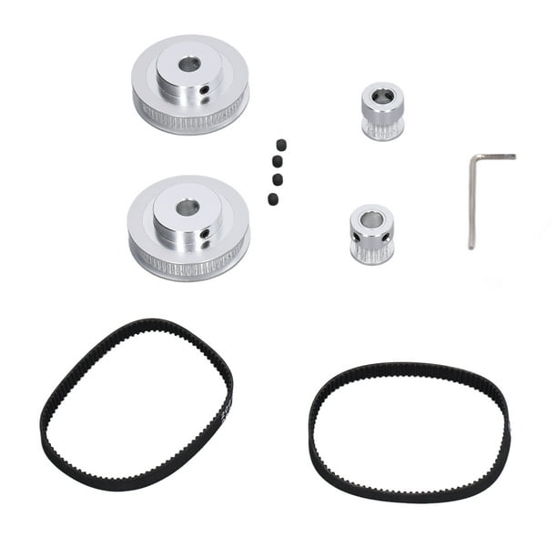 Rueda Síncrona, Tratamiento De Oxidación Polea De Sincronización De Aleación De Aluminio Durable Con Correa De 200 Mm Para Máquinas De Perforación Para Fresadora Para VORON Cergrey Aluminum Alloy Timing Pulley