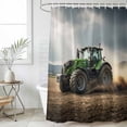 thumbnail image 4 of Farmhouse Tractor Bathroom Shower Curtains with 12 Hooks Polyester Waterproof Shower Curtain for Stalls and Bathtubs Farm Green Car Countryside Decorative Bathroom Privacy Curtain 72x84 Inches, 4 of 9