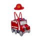 thumbnail image 3 of Traje divertido para niños con sombrero, disfraz de Halloween para juegos de rol. Camión de bomberos, 3 of 8