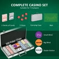 thumbnail image 4 of Soozier 300 PCS Poker Chips Set, Holdem Poker Set with Mat, Aluminium Case, 4 of 10