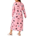thumbnail image 3 of Agnes Orinda Women's Plus Size Valentines Day Pajamas Crew Neck Long Sleeve Sleep Dress Casual Nightgown Sleepwear 1X Pink, 3 of 6