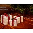 thumbnail image 3 of 48 LED con 3 cajas de luz de regalo Adornos navideños que funcionan con pilas Adornos navideños (tela de cinta roja, 24 LED + 16 LED + 8 LED) esquí esquí Gafas de esquí, 3 of 5