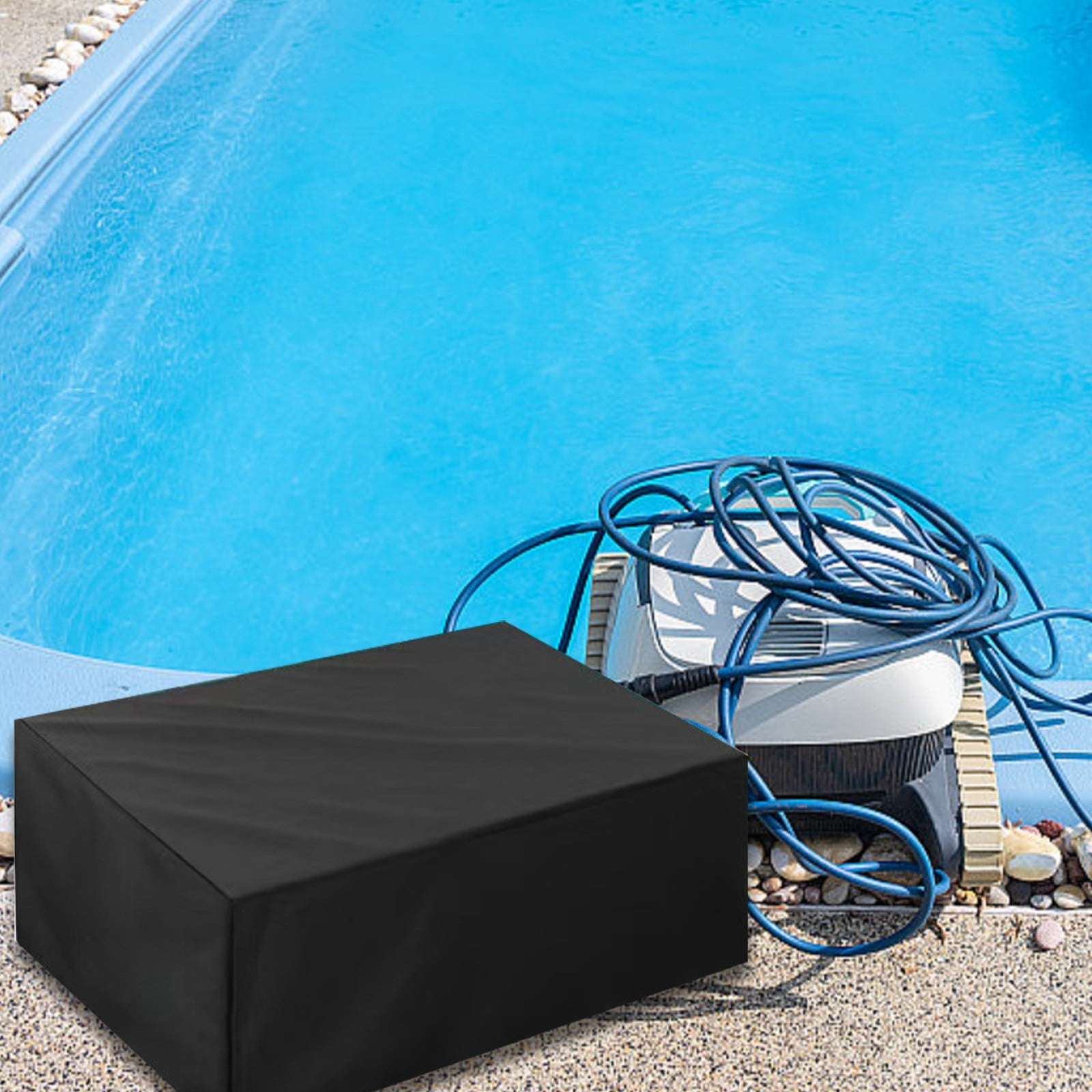 Outdoor Furniture Cover, Waterproof Patio Furniture Cover for Lawn and Garden, Heavy Duty UV-Proof Breathable Dust-Resistant Protector for Tables, Chairs, and Sofas (Black)