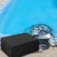 thumbnail image 6 of Outdoor Coffee Table Cover Rectangular Coffee Table Cover, Waterproof and Heavy Duty Outdoor Small Side Table Covers Lawn Garden Furniture Covers 19.6*17.7*12 inch, Black, 6 of 6