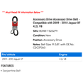 thumbnail image 2 of Accessory Drive Accessory Drive Belt - Compatible with 2009 - 2010 Jaguar XF 4.2L V8, 2 of 2