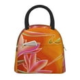 thumbnail image 2 of Haiem Orange Flower Psychedelic Printed Lunch Bag Women, Lunch Box Lunch Bag for Women, Small Leakproof Cute Lunch Tote Large Capacity Reusable Insulated Cooler Lunch Container, 2 of 6