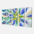 thumbnail image 2 of Dancing Blue Fractal Flower - Impression sur Toile Florale, 2 of 3