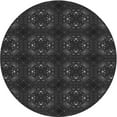 thumbnail image 1 of Ahgly Company Tapis Rond Lavable en Machine Intérieur Transitionnel Gris Minuit, 4 Pieds Rond, 1 of 7