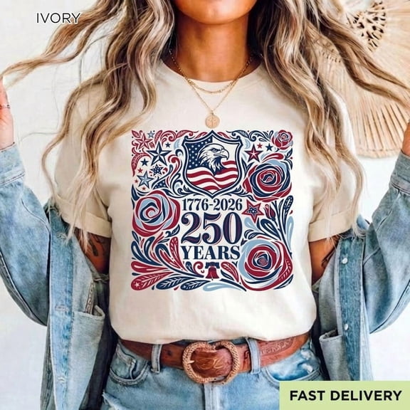250th America Anniversary Shirt, Retro 4th of July Floral USA Shirt, Patriotic American Flag Tee, Vintage Independence Day Shirt, 1776-2026