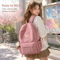 thumbnail image 3 of Sunyuer Women Soft Leopard Print Backpack, Large Capacity Lightweight Backpack, Fashion Casual Travel Daypack, Multi Pockets Water Resistant Laptop Backpack, 3 of 9