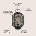 thumbnail image 6 of JONATHAN Y Kandella 26.7" Outdoor Woven Oval Asian LED Lantern, Black, JYL6506A, 6 of 7