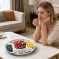 thumbnail image 7 of Leodye 1PCS 5 Compartment Round Candy Box Divided Snack Container Multi Grid Serving Tray for Dried Fruit Nuts and Party Dessert Storage -9IN, 7 of 7