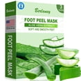 thumbnail image 1 of Berlaney Mascarilla exfoliante de aloe vera para pies de bebé, exfoliante para eliminación de piel muerta y cuidado hidratante, alivio de talones agrietados secos, suavizante de pies ásperos, calcetin, 1 of 5