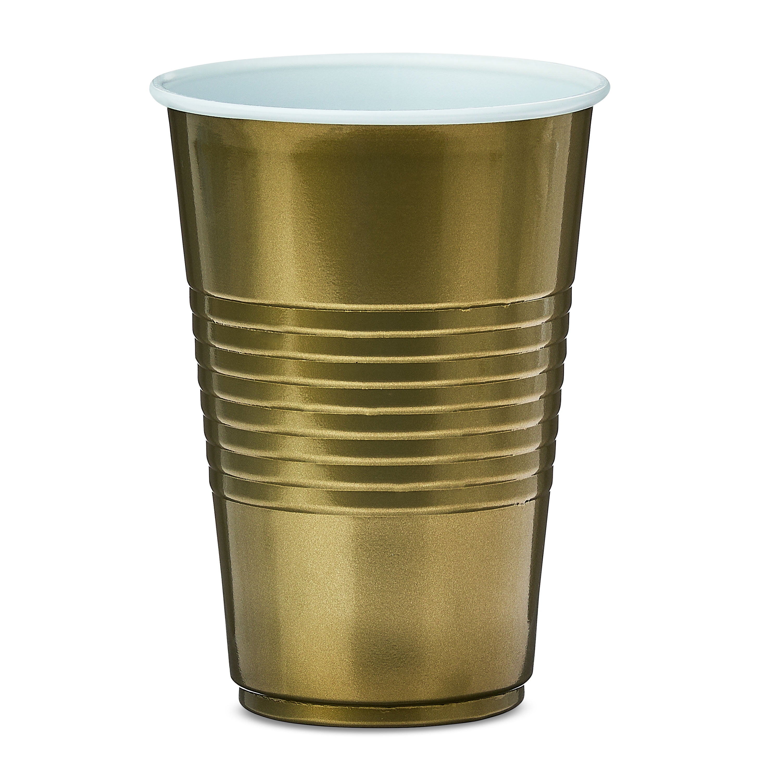 18CT 16OZ Gold Disposable Plastic Party Cups by Way to Celebrate