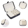 thumbnail image 3 of Unique Bargains Women Girls Travel Jewelry Box Small Portable PU Leather Jewelry Case Black, 3 of 7