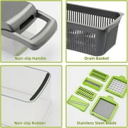 PHANCIR Vegetable Chopper, 17 in 1 Multi-Function Food Chopper, Professional Kitchen Gadget with Container