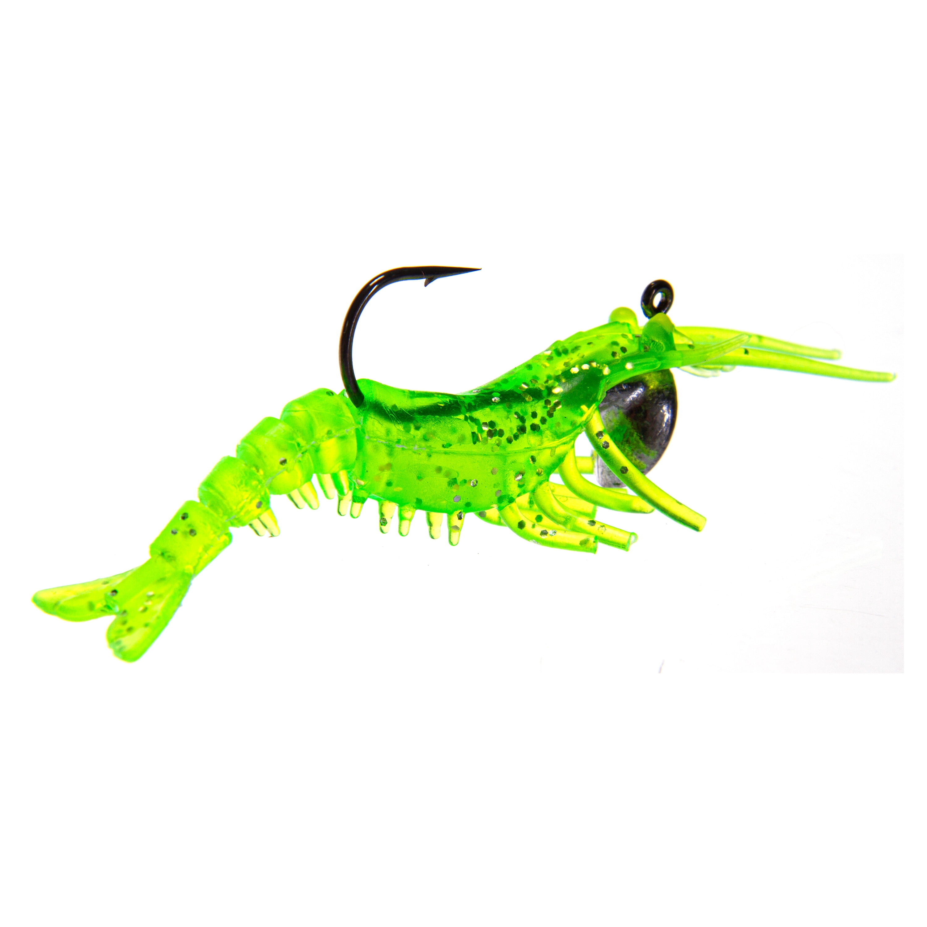 Ozark Trail Soft Plastic Saltwater Shrimp Fishing Lures, 2-Pack