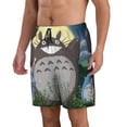thumbnail image 2 of Totoro Men's Swim Trunks Quick Dry Beach Board Shorts with Pockets Mesh Lining Bathing Suits, 2 of 7