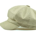 thumbnail image 4 of CoCopeaunts Newsboy Cap Cotton Linen Beret Hats for Women Summer Vintage Solid Octagonal Cap Ladies Baker Boy Artist Cap, 4 of 7