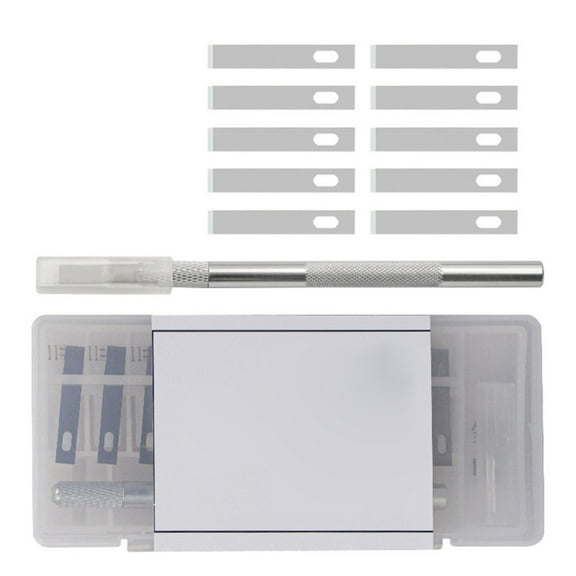 NATEFEMIN Aluminum Back Glass Removal Tool for Phone, 10 Replaceable Blades, Safe and Efficient Repair Kit