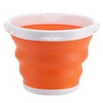 thumbnail image 2 of Large Capacity Foldable Sand Buckets Household Leakproof Buckets Excellent for Gardening House Cleaning  Gray 10L, 2 of 8