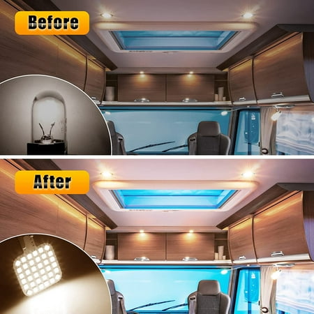Queto 20pcs 921 Rv Interior Led Light Bulbs Super Bright 12v T10 922 912 194 Replacement 36 Smd 6000k For Camper Trailer Boat Dome Car Marine Ceiling Indoor White Canada Queto 20pcs 921 Rv Interior Led Light, Rv Interior Replacement Light Fixtures