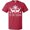 Red, variant on Inktastic Tis the Season White Reindeer Silhouette and Snowflakes T-Shirt