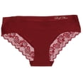 thumbnail image 3 of Marilyn Monroe Women's Sexy Lace Hipster Brief Panties 5 Pack - Black & Cherry Red Floral Checks - X-Large, 3 of 9