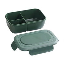 Leakproof Silicone Bento Box for Adults – 3 Compartment BPA-Free Lunch Container | Microwave & Dishwasher Safe, Bento Box Adult, Snack Containers, Food Storage for Office, Travel, Camping, Picnics