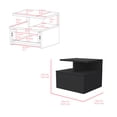 thumbnail image 7 of Lisonu Flopini Floating Nightstand, Modern Wall Mounted Bedside Table with Drawer, Particle Board Floating Shelf for Small Space Bedroom, Black Wengue, 7 of 7