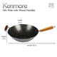 thumbnail image 2 of Wok de acero al carbono de fondo plano, 14 pulgadas, color negro, 2 of 7