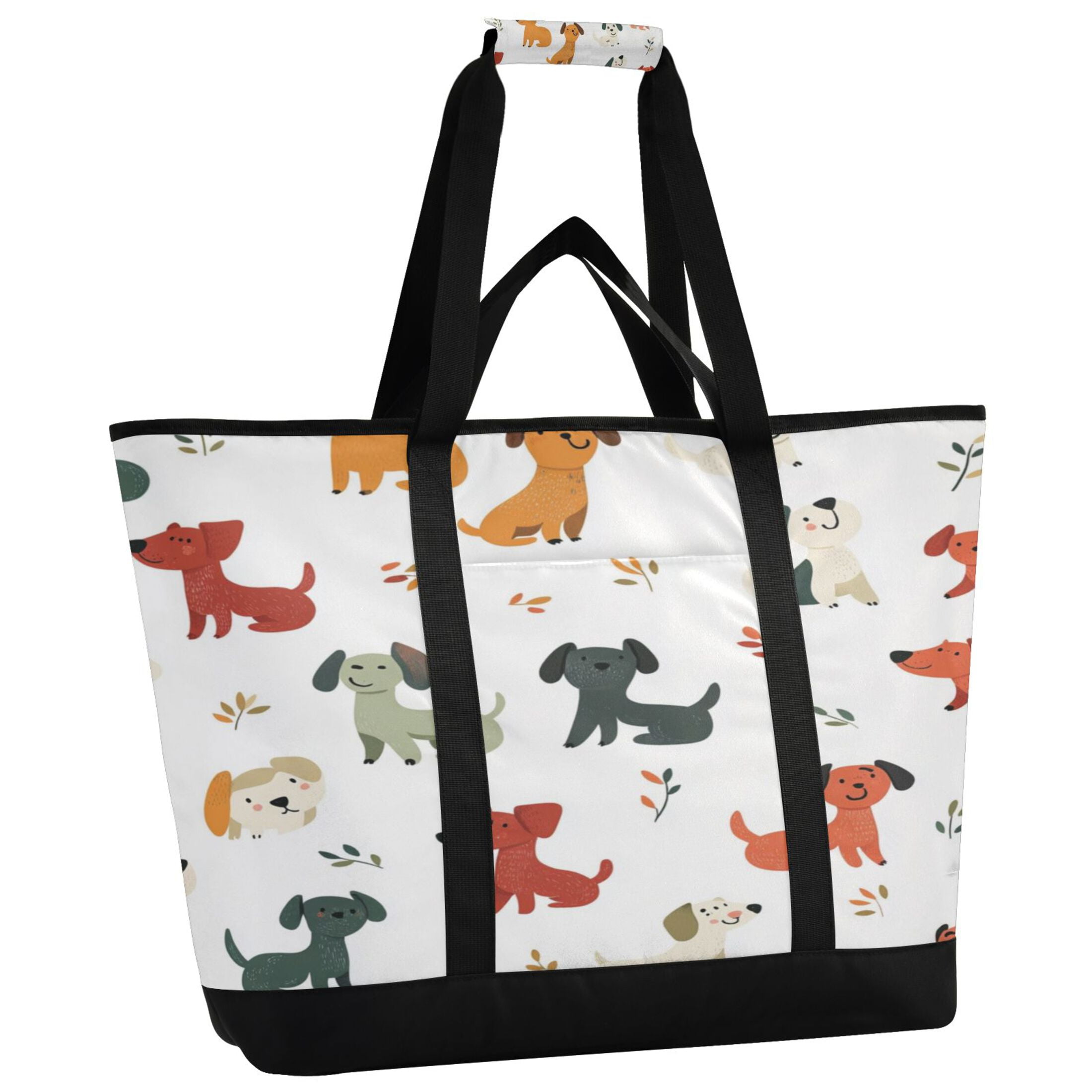 Large Hand-held Ice Pack Picnic Bag Insulation and Refrigeration Suitable for Shopping Picnics and Camping Super Cute Puppy