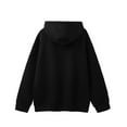 thumbnail image 3 of MELDVDIB Mens Hoodies Fashion Casual Solid Color Oversized Hooded Sweatshirts Fall Winter Long Sleeve Pullover Tops Black L, 3 of 8