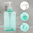 thumbnail image 5 of Unique Bargains 1 Pc Simple Square Soap Pump Dispenser for Bathroom Hotel 280ml Clear Lake Blue, 5 of 6