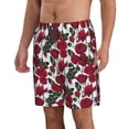 thumbnail image 2 of Rocae Rose Flowers for Men's Beach Shorts Casual Elastic Waist Drawstring Summer Beach Shorts,S-3XL-XX-Large, 2 of 6