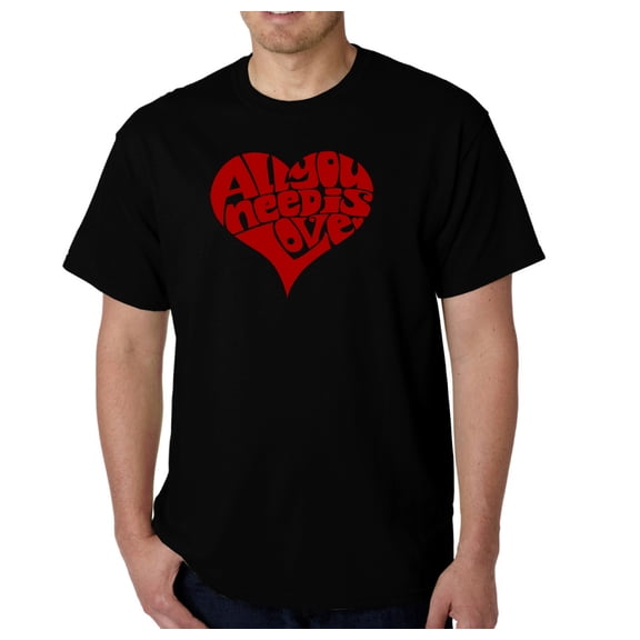 LA Pop Art Men's Word Art T-shirt - All You Need Is Love