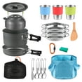 thumbnail image 1 of TOMSHOO 22pcs Camping Cookware Mess Kit Camping Pot and Pan Cooking Set Outdoor Camping Hiking Backpacking Survival Gear, 1 of 6