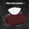 thumbnail image 6 of Lsque Sexy Red Lips Kiss Printed Long Tissue Box Cover Holder, Facial Paper Organizer Dispenser,Triangle with Bottom Belt, PVC Leather Decorative Organizer, 6 of 9