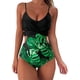 thumbnail image 2 of Bikini sin espalda con estampado de bloques de colores cómodo para mujer, traje de baño de una pieza, conjunto de ropa de playa OAVQHLG3B Store lin121212, 2 of 4