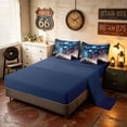 thumbnail image 5 of Manfei Lightning Flag King Bedding, Nature Mountain King Bed in a Bag, Red White Blue, Navy Reversible 7-Piece, 5 of 6