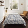 thumbnail image 4 of Blue Flowers Small Tapestry for Bedroom Wall Hanging Tapestry,Retro Rustic Botanical Floral Leaves Vines Ceiling Backdrop Tapestries Poster Blanket Wall Decor for Teens Room Living Room 23" x 28", 4 of 8
