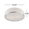 thumbnail image 6 of Possini Euro Design Mavis Modern Ceiling Light Flush Mount Fixture 10 1/4" Wide Chrome 2-Light White Opal Glass Shade for Bedroom Kitchen Living Room, 6 of 6