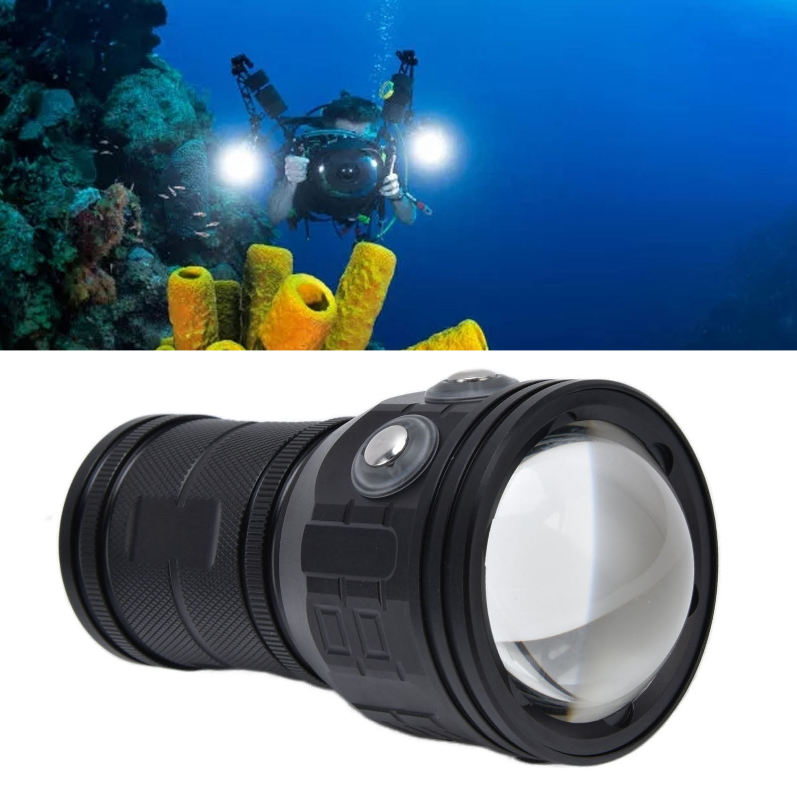 Powerful Diving Flashlight Photography Led Light Underwater 80m 12800mah IPX8