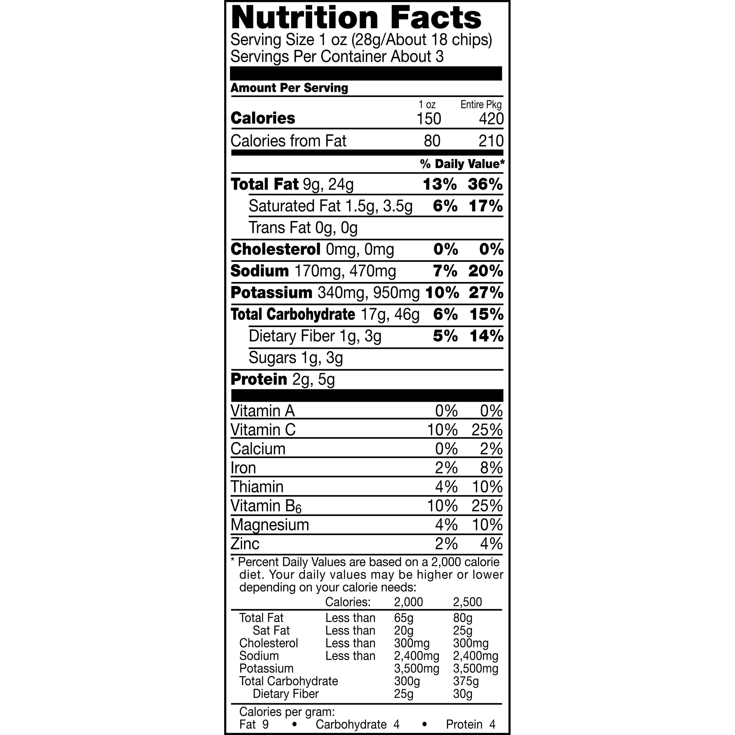 Lay's Kettle Cooked Sea Salt & Vinegar Flavored Potato Chips 2.75 oz. Bag