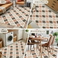 thumbnail image 6 of 4x6 Area Rugs, Ombre Brown Geometric Plaid Retro Abstract Morocco Gingham Non-Skid Rubber Backing Large Rectangle Rugs - Living Room Bedroom Home Office, Indoor Floor Mat Carpets Washable Rug, 6 of 9