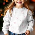 thumbnail image 4 of Girls Easter Bunny Sweatshirt Long Sleeve Crewneck Soft Stretchy Pullover Top Kids Youth Multicolor Spring Kids Clothes,Size 12-13T, 4 of 6