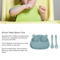 thumbnail image 3 of Plato De Cena Para Bebé, Tenedor Con Cuchara, Juego De Platos Divididos Para Niños Pequeños Resistentes A Caídas Para Uso Diario, 3 of 7